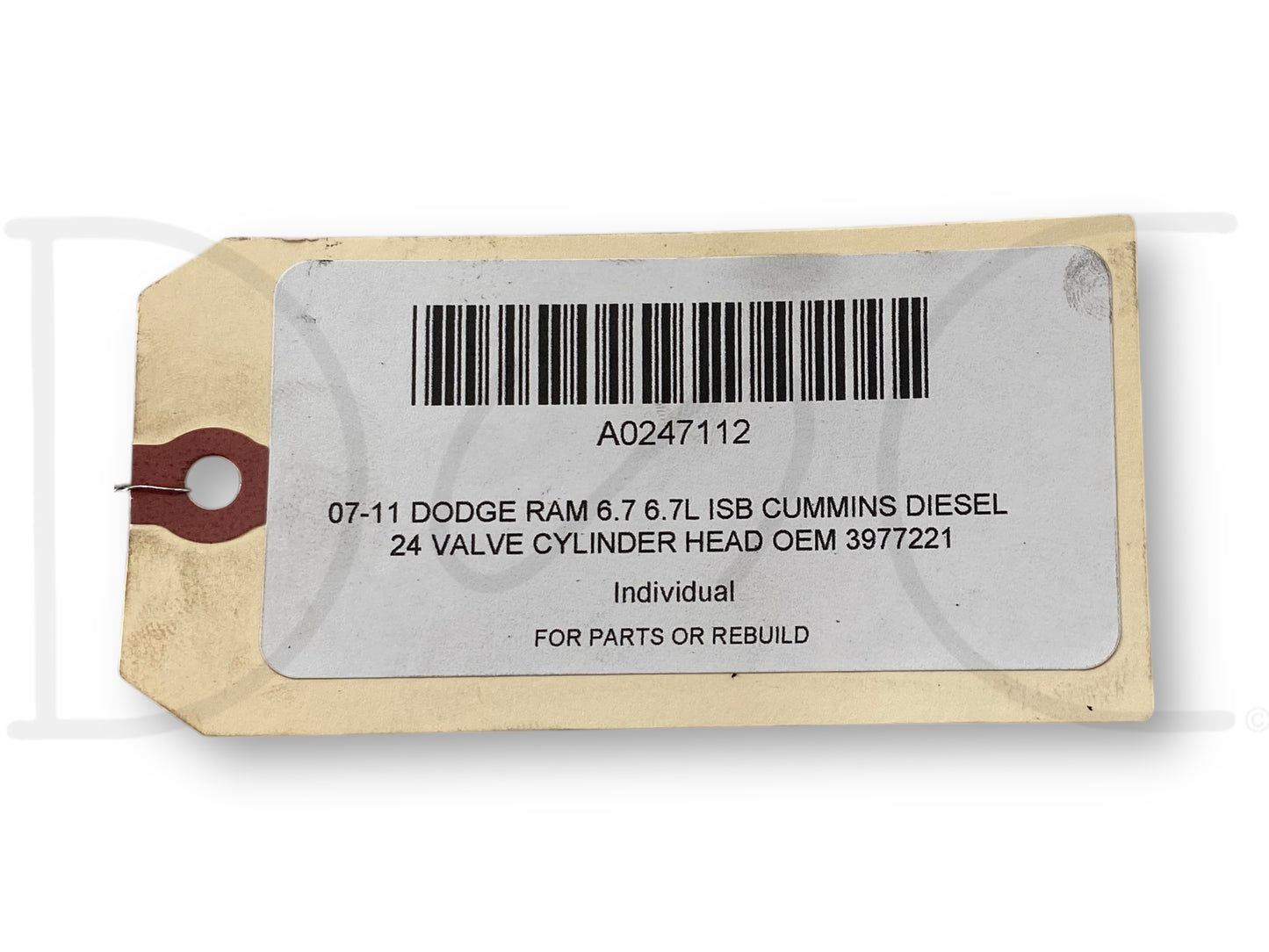 07-11 Dodge Ram 6.7 6.7L Isb Cummins Diesel 24 Valve Cylinder Head OEM 3977221