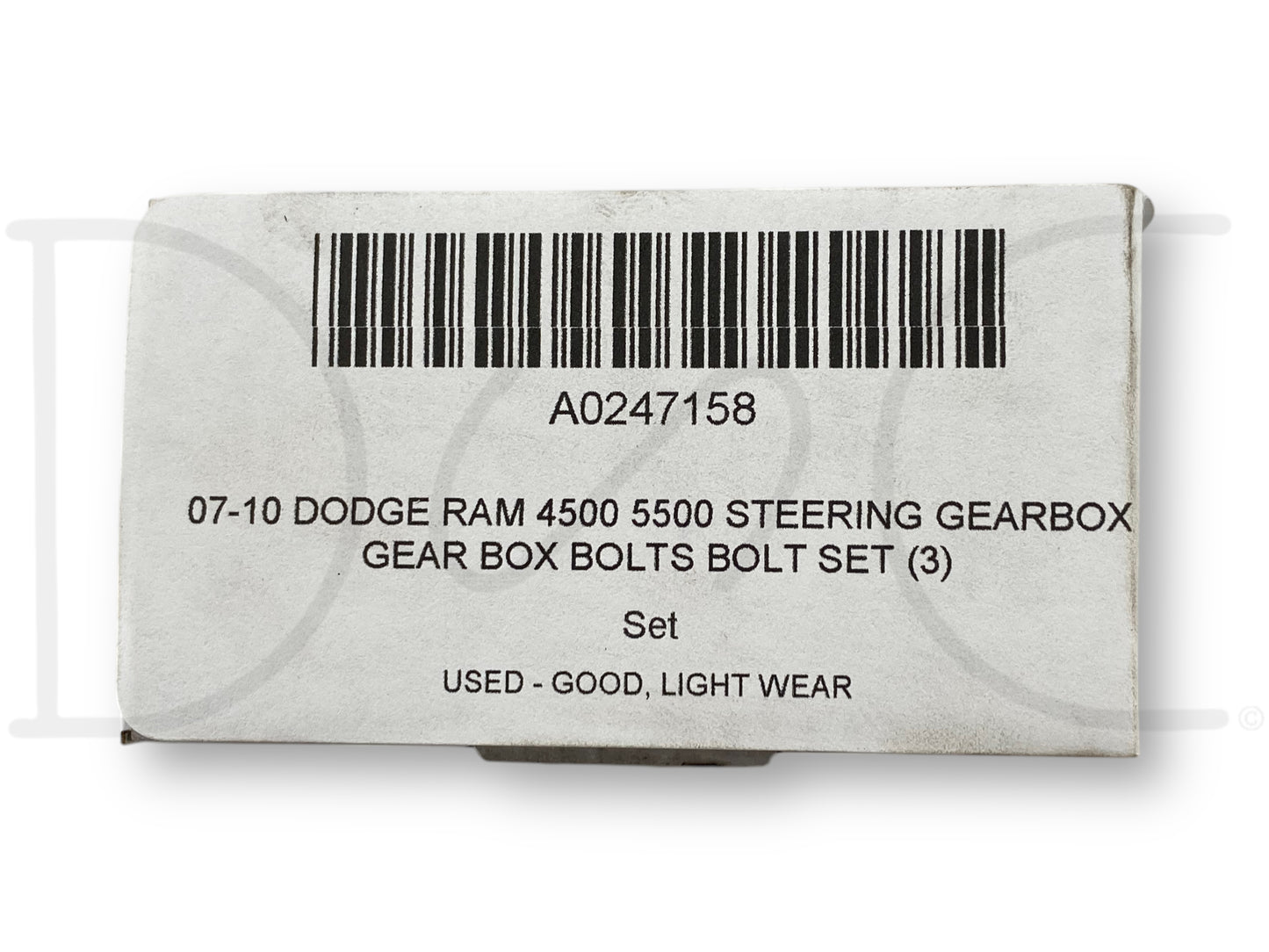 07-10 Dodge Ram 4500 5500 Steering Gearbox Gear Box Bolts Bolt Set (3)