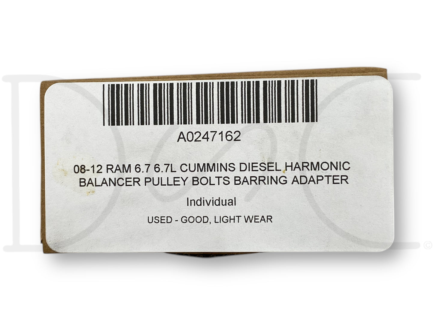 08-12 Ram 6.7 6.7L Cummins Diesel Harmonic Balancer Pulley Bolts Barring Adapter