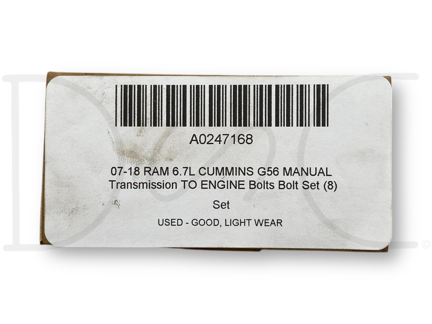 07-18 Ram 6.7L Cummins G56 Manual Transmission To Engine Bolts Bolt Set (8)