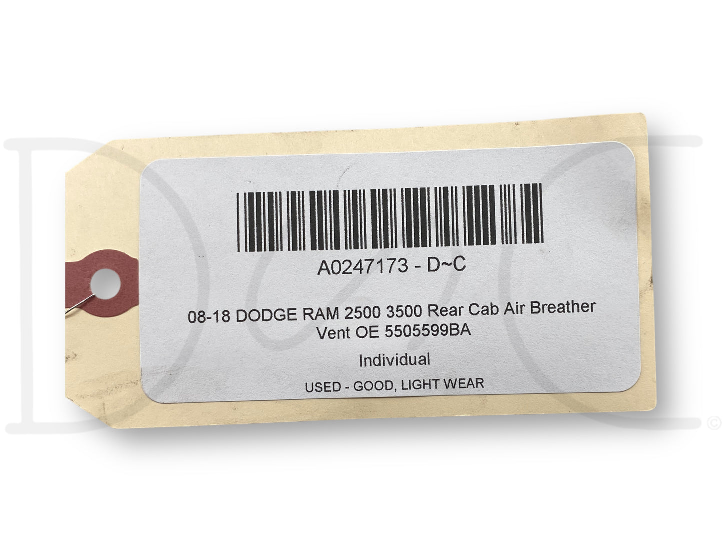 08-18 Dodge Ram 2500 3500 Rear Cab Air Breather Vent OE 5505599Ba