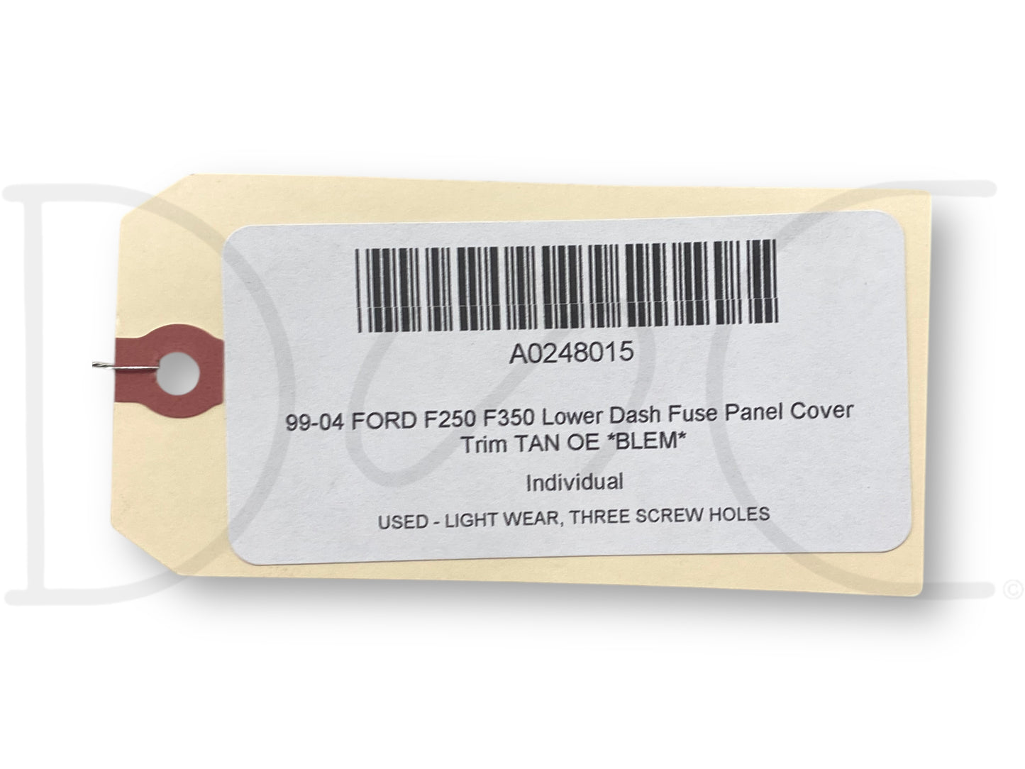 99-04 Ford F250 F350 Lower Dash Fuse Panel Cover Trim Tan OE *Blem*