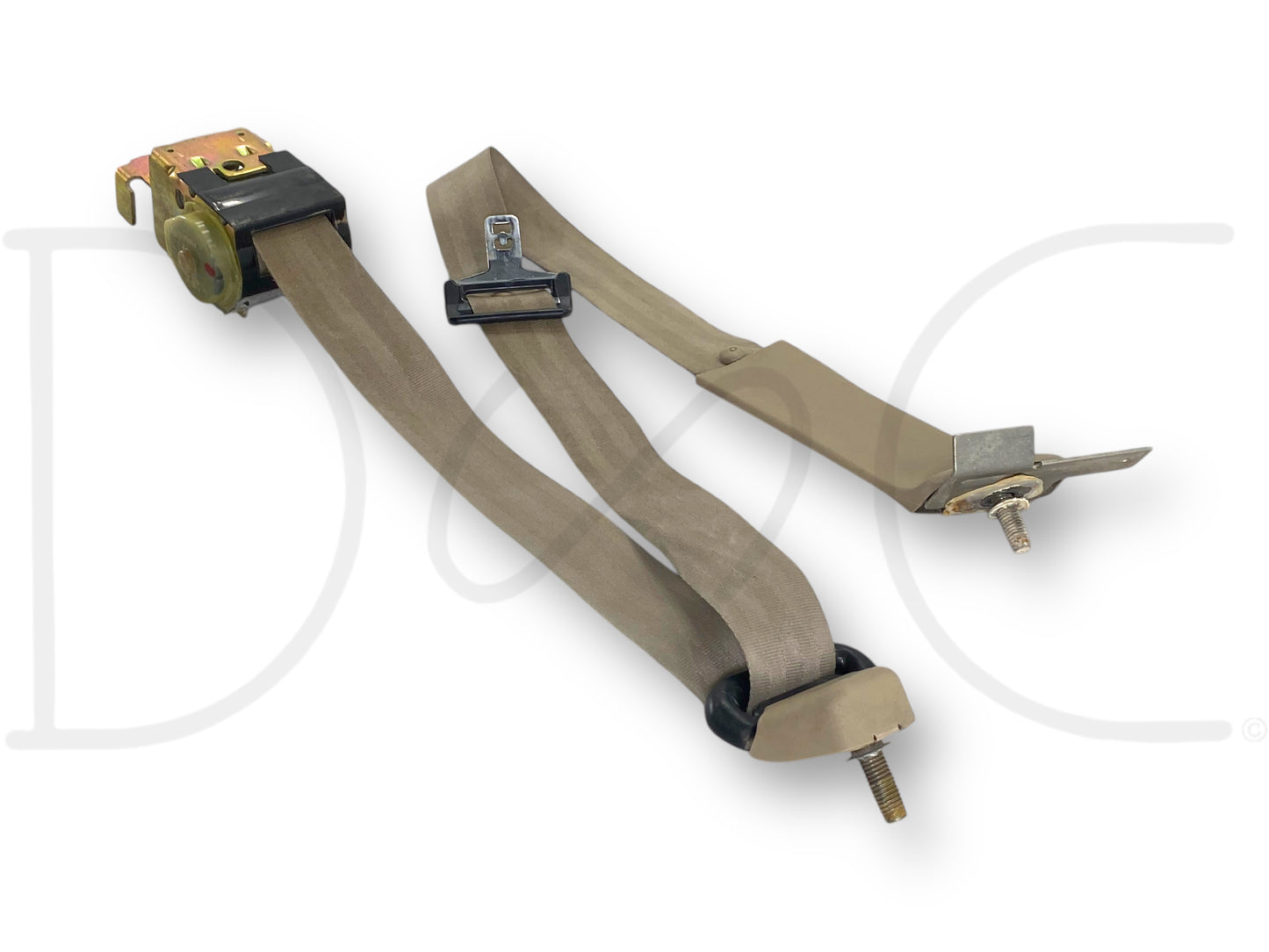 99-04 Ford F250 F350 RH Right Passenger Rear Seat Belt Seatbelt Tan OE