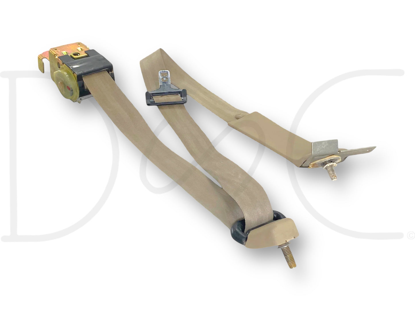 99-04 Ford F250 F350 RH Right Passenger Rear Seat Belt Seatbelt Tan OE