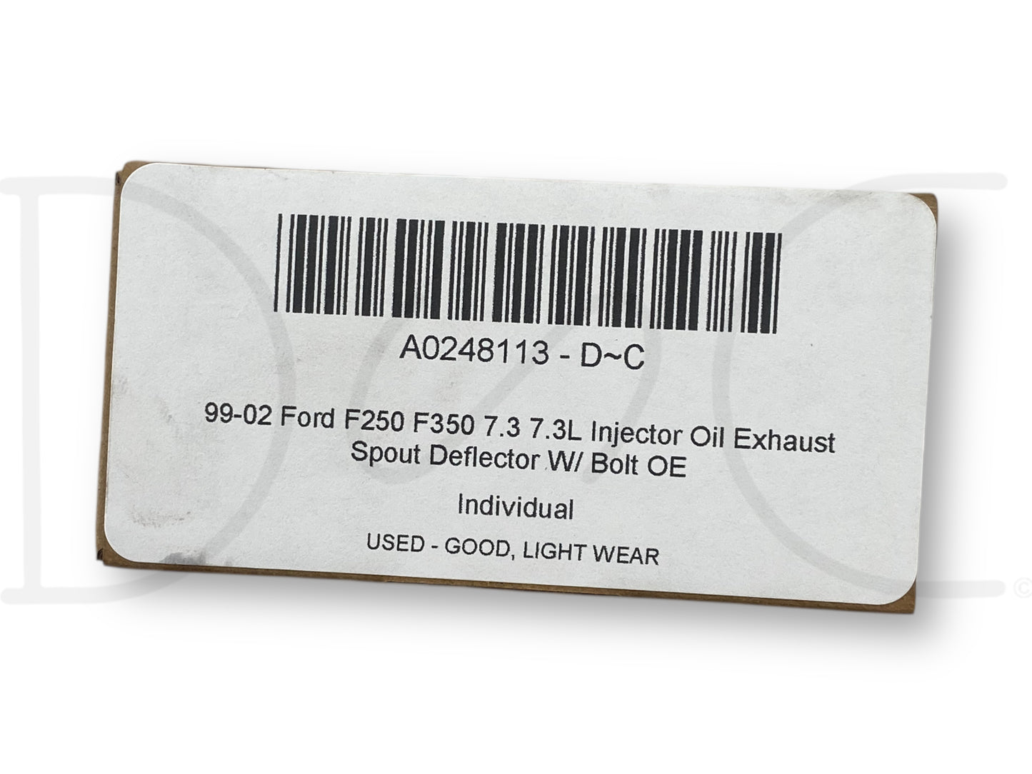 99-02 Ford F250 F350 7.3 7.3L Injector Oil Exhaust Spout Deflector W/ Bolt OE