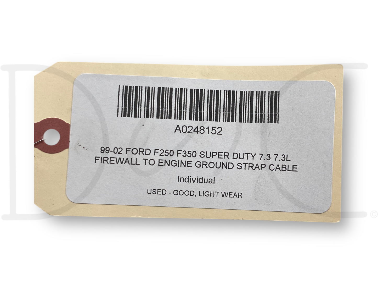 99-02 Ford F250 F350 Super Duty 7.3 7.3L Firewall To Engine Ground Strap Cable