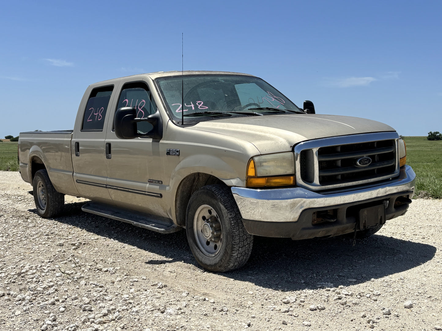 99-07 Ford F250 F350 Front LH Left Driver Door B2 Tan Electric