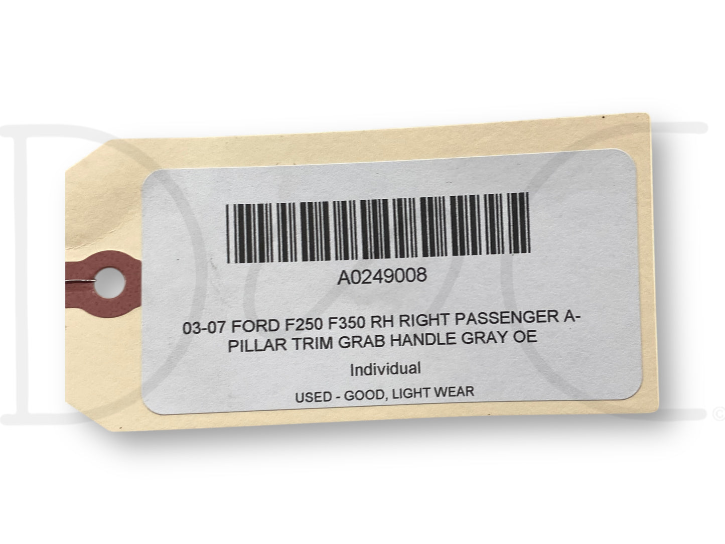 03-07 Ford F250 F350 RH Right Passenger A-Pillar Trim Grab Handle Gray OE