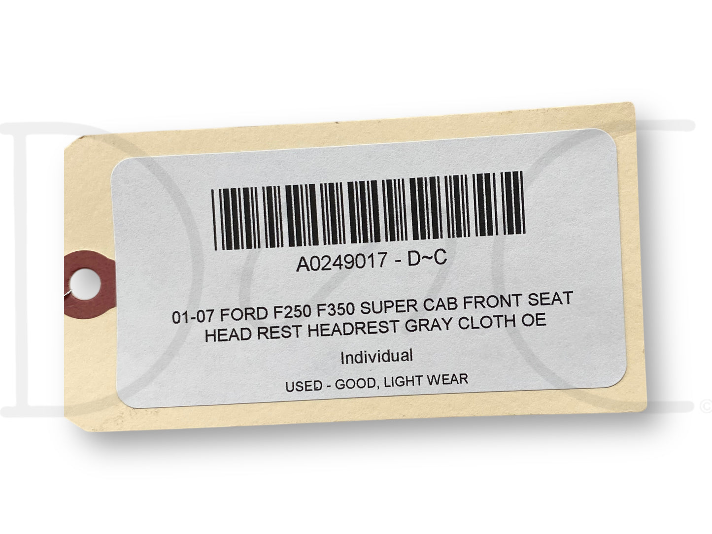 01-07 Ford F250 F350 Super Cab Front Seat Head Rest Headrest Gray Cloth OE