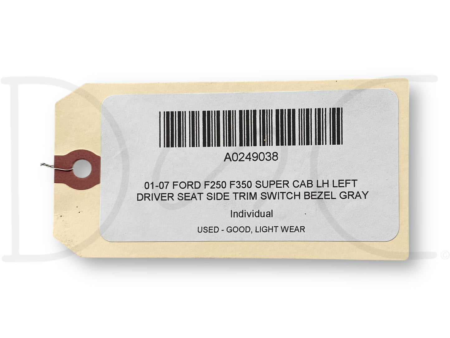 01-07 Ford F250 F350 Super Cab LH Left Driver Seat Side Trim Switch Bezel Gray