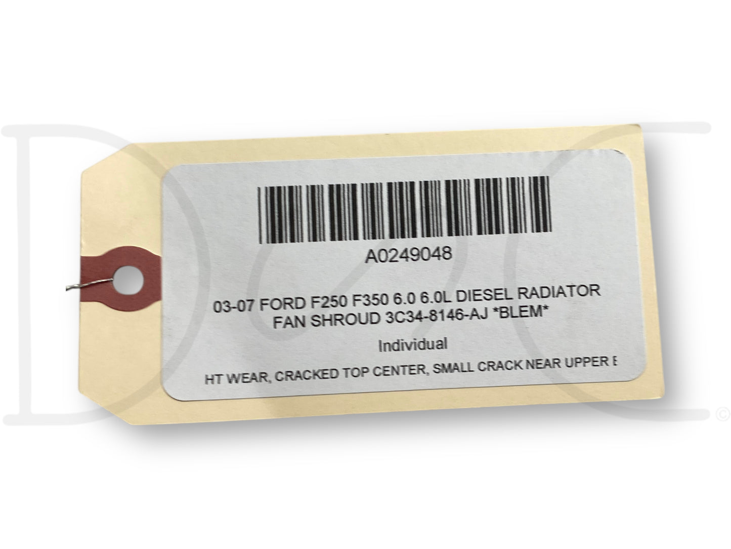 03-07 Ford F250 F350 6.0 6.0L Diesel Radiator Fan Shroud 3C34-8146-Aj *Blem*