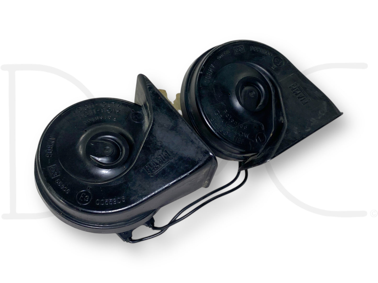 02-04 Ford F250 F350 Super Duty Horn Pair OEM Dual Note Horns