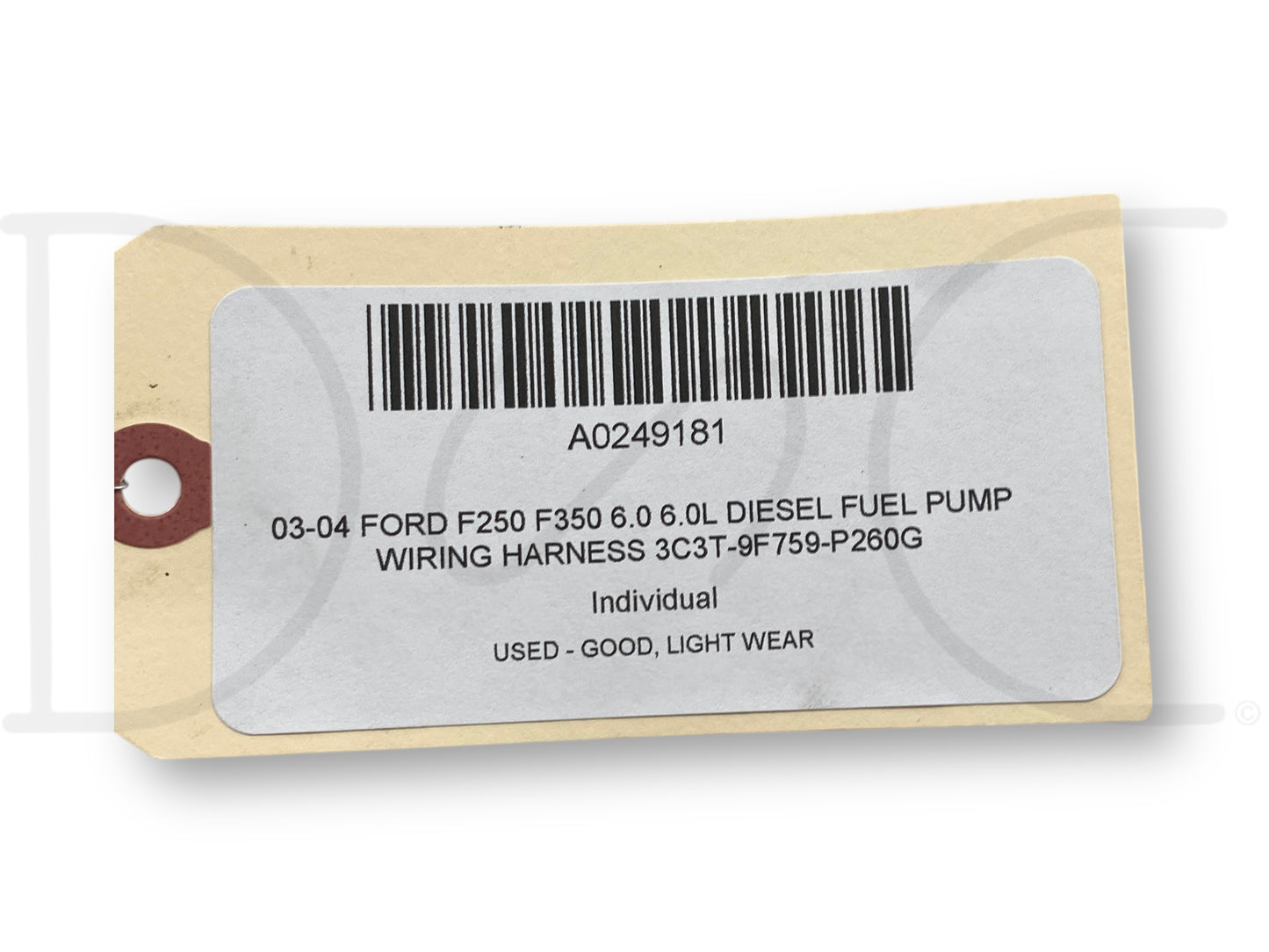03-04 Ford F250 F350 6.0 6.0L Diesel Fuel Pump Wiring Harness 3C3T-9F759-P260G