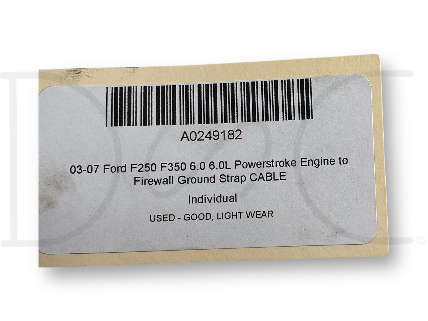 03-07 Ford F250 F350 6.0 6.0L Powerstroke Engine To Firewall Ground Strap Cable