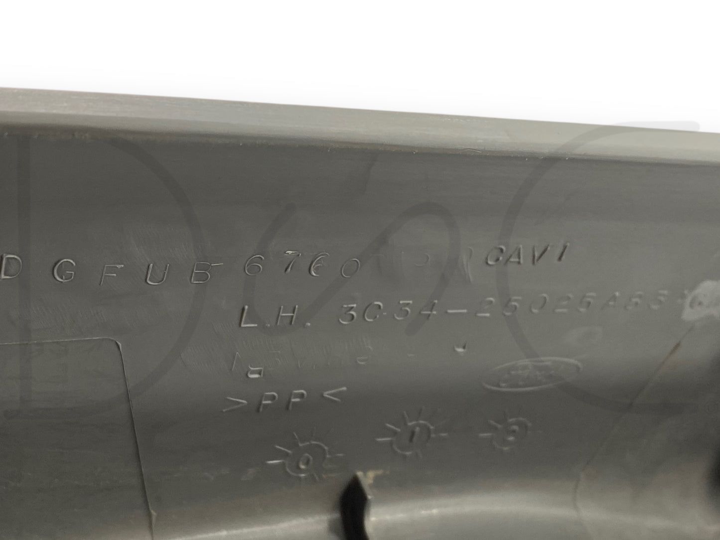 03-07 Ford F250 F350 LH Left Driver A-Pillar Trim W/ Grab Handle Gray OE