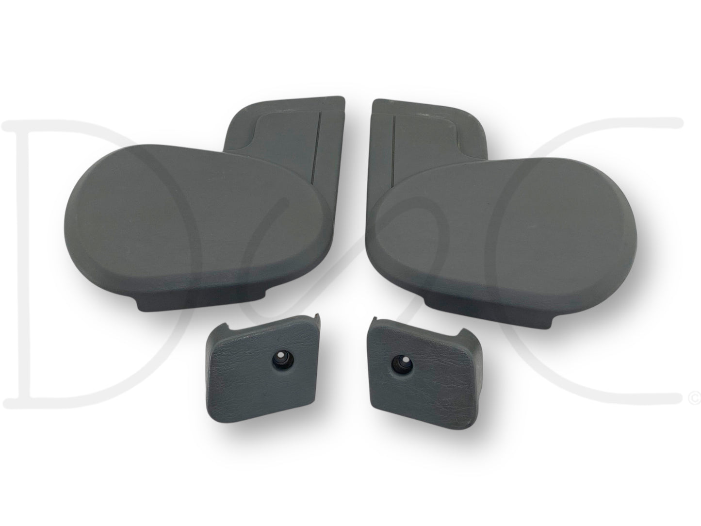 01-07 Ford F250 F350 Crew Rear 60/40 Seat Side Trim Bezel Set Left Right Gray
