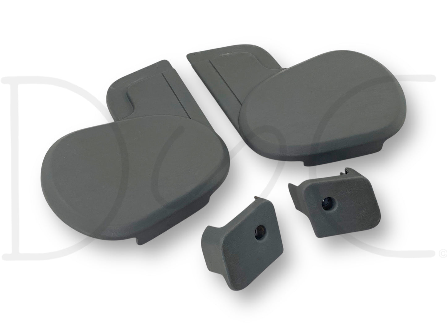 01-07 Ford F250 F350 Crew Rear 60/40 Seat Side Trim Bezel Set Left Right Gray