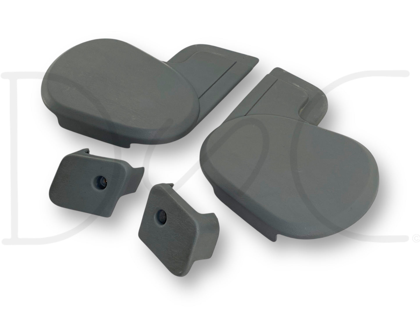 01-07 Ford F250 F350 Crew Rear 60/40 Seat Side Trim Bezel Set Left Right Gray