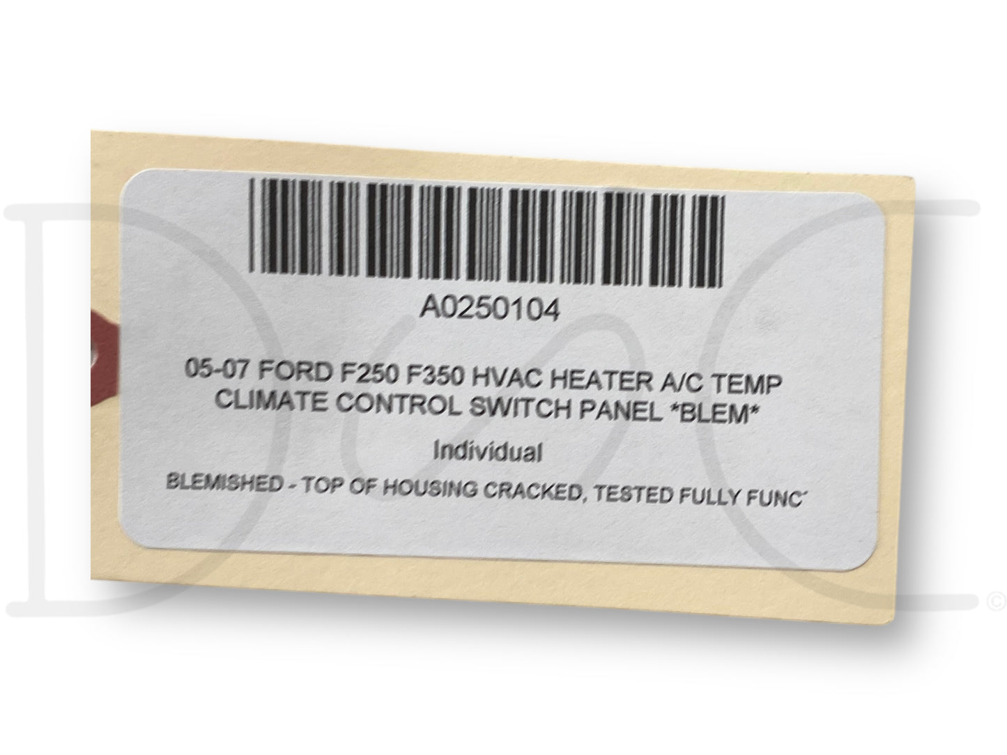 05-07 Ford F250 F350 HVAC Heater A/C Temp Climate Control Switch Panel *Blem*