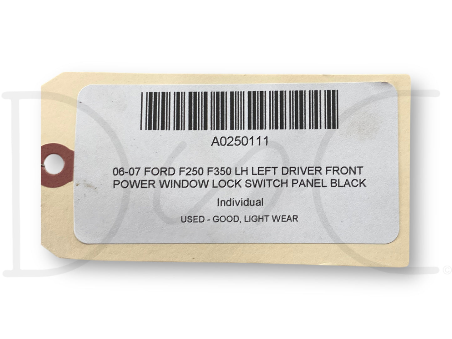 06-07 Ford F250 F350 LH Left Driver Front Power Window Lock Switch Panel Black