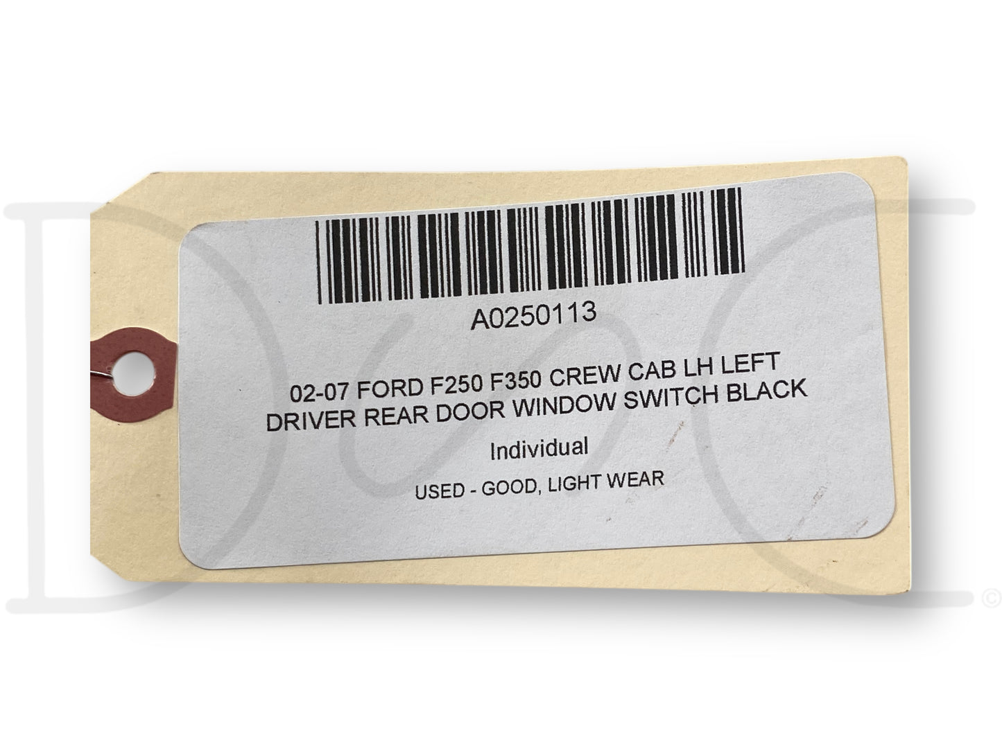 02-07 Ford F250 F350 Crew Cab LH Left Driver Rear Door Window Switch Black OEM