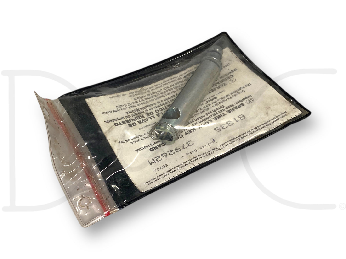 Ford F250 F350 Spare Tire Lock Key And Code Card OE 6C34-1A380-Aa