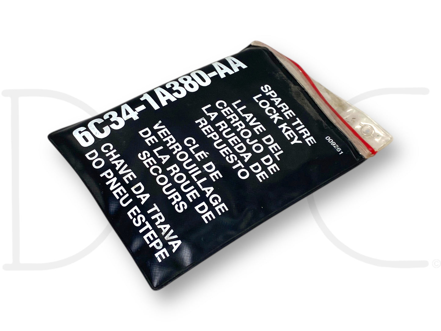 Ford F250 F350 Spare Tire Lock Key And Code Card OE 6C34-1A380-Aa