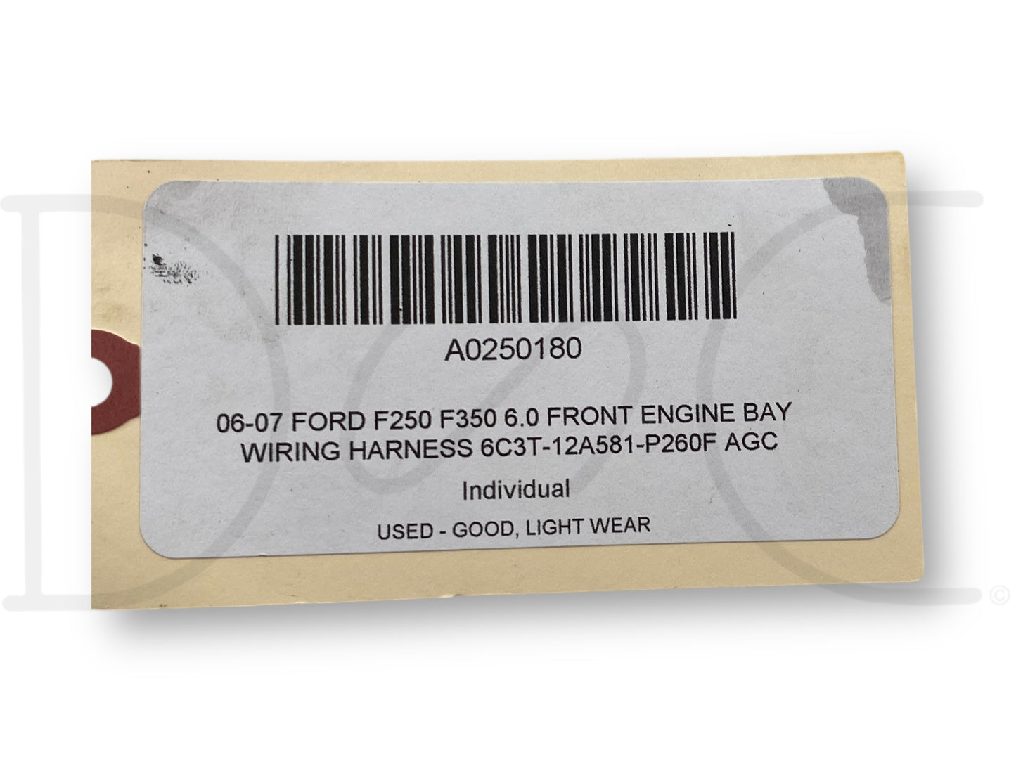 06-07 Ford F250 F350 6.0 Front Engine Bay Wiring Harness 6C3T-12A581-P260F Agc