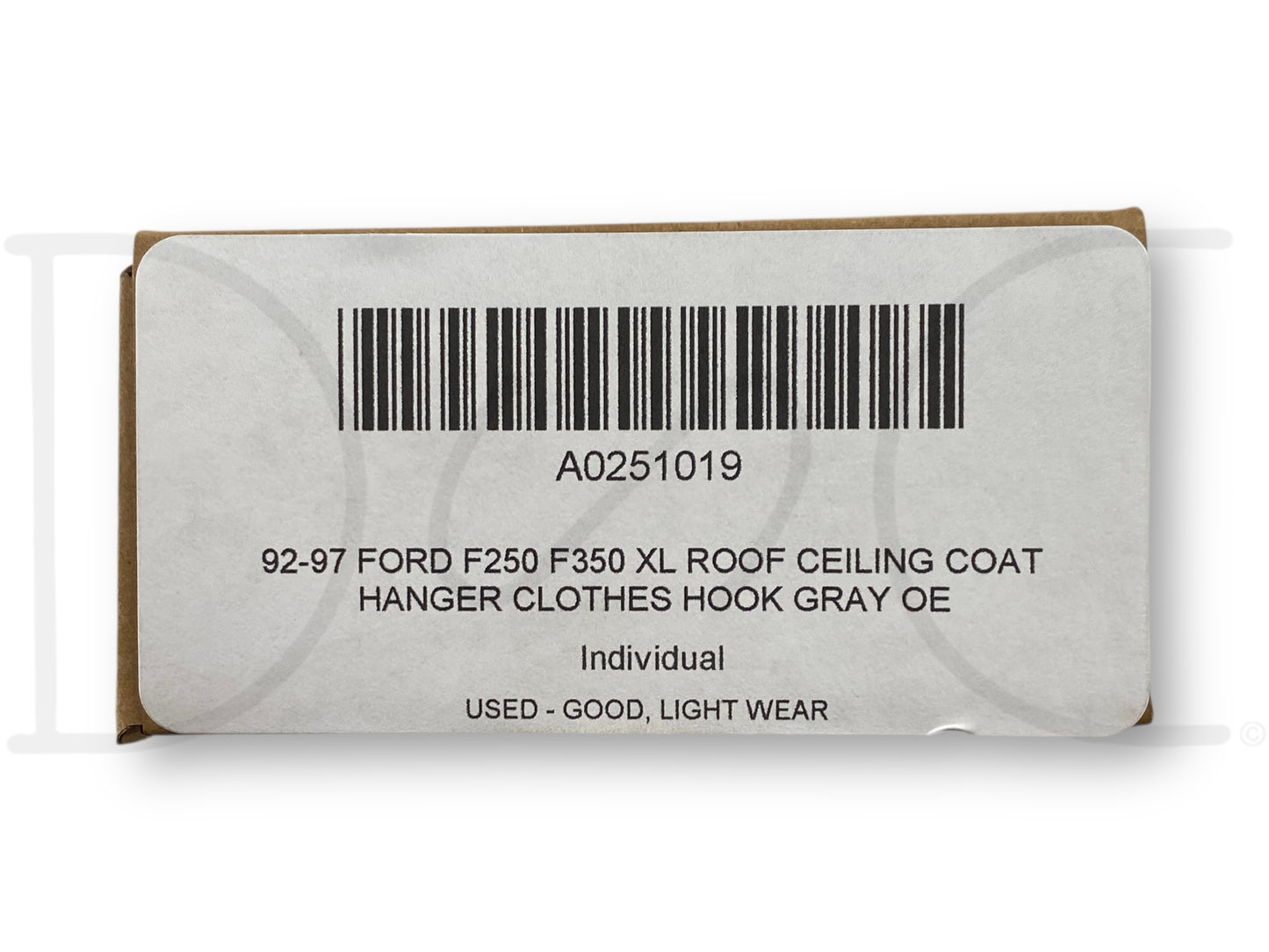 92-97 Ford F250 F350 XL Roof Ceiling Coat Hanger Clothes Hook Gray OE