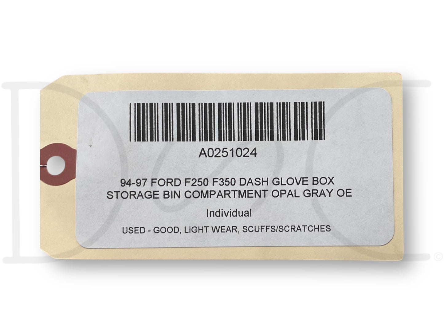 94-97 Ford F250 F350 Dash Glove Box Storage Bin Compartment Opal Gray OE