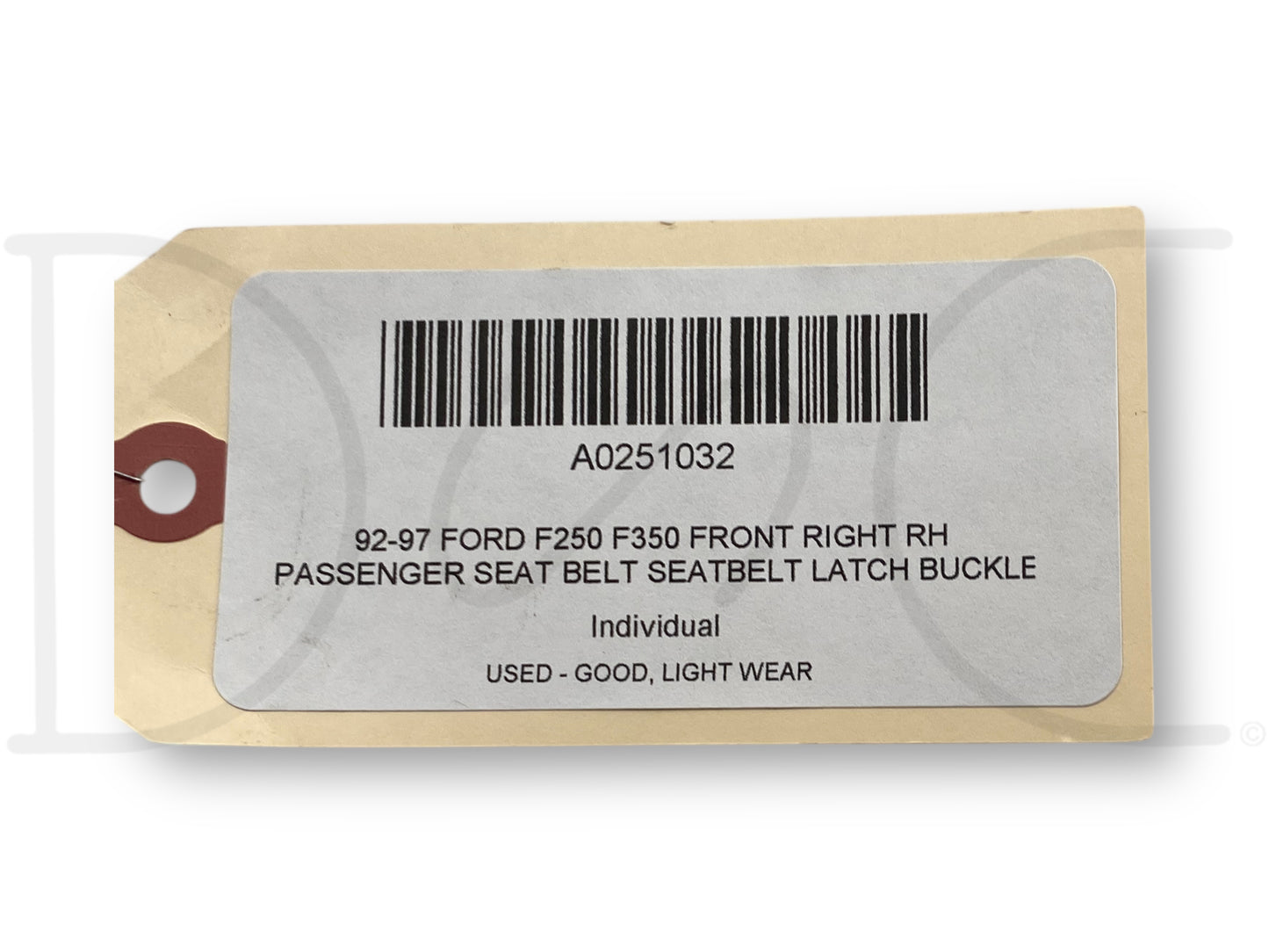 92-97 Ford F250 F350 Front Right RH Passenger Seat Belt Seatbelt Latch Buckle
