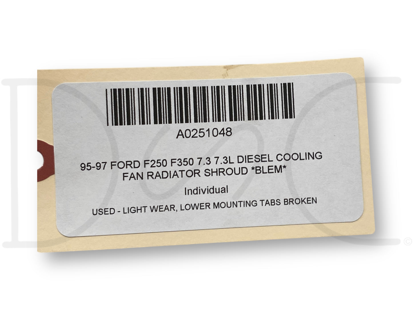 95-97 Ford F250 F350 7.3 7.3L Diesel Cooling Fan Radiator Shroud *Blem*