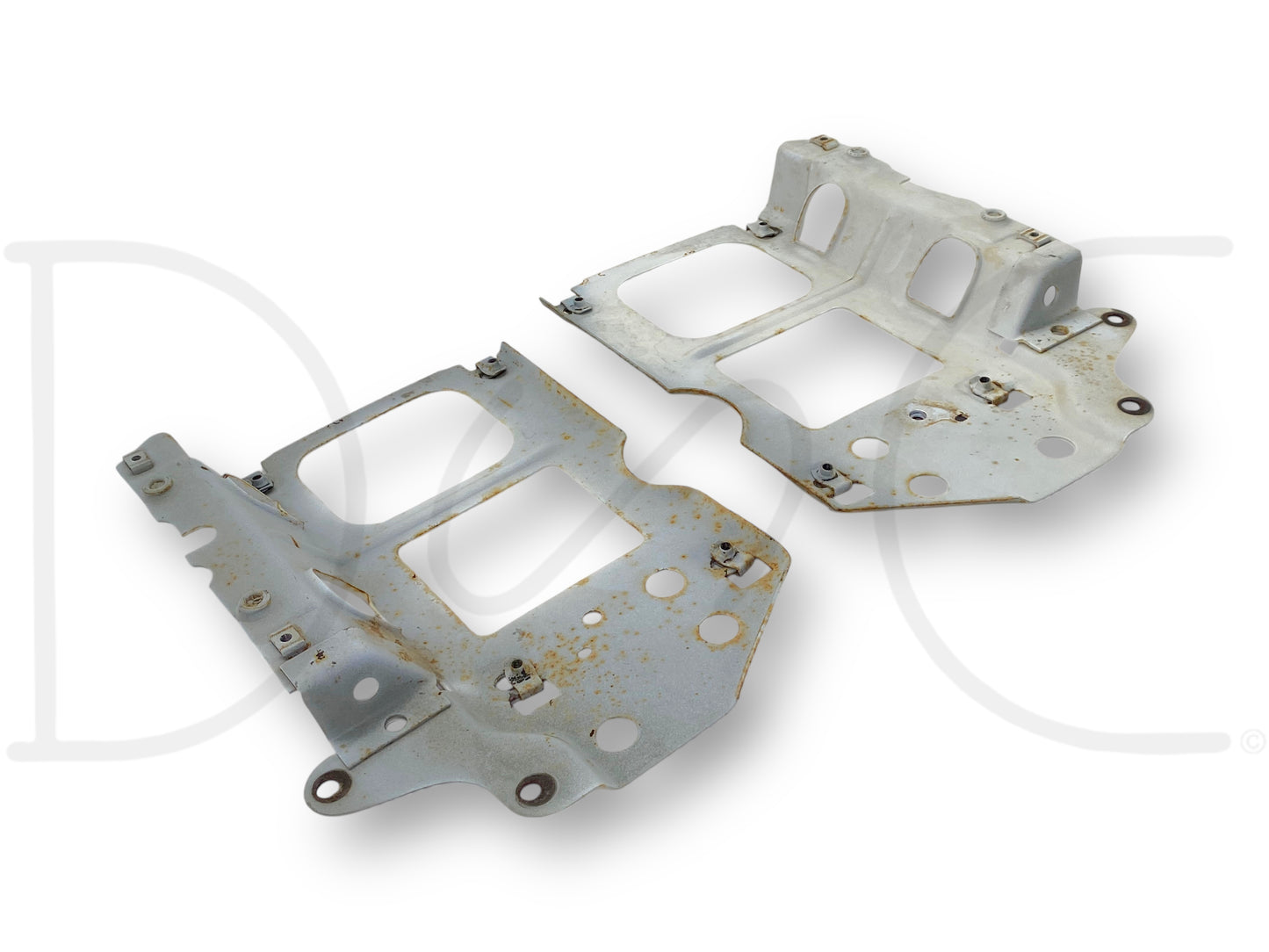 92-97 Ford F250 F350 Headlight Bracket Header Core Support Pair Set RH LH OEM
