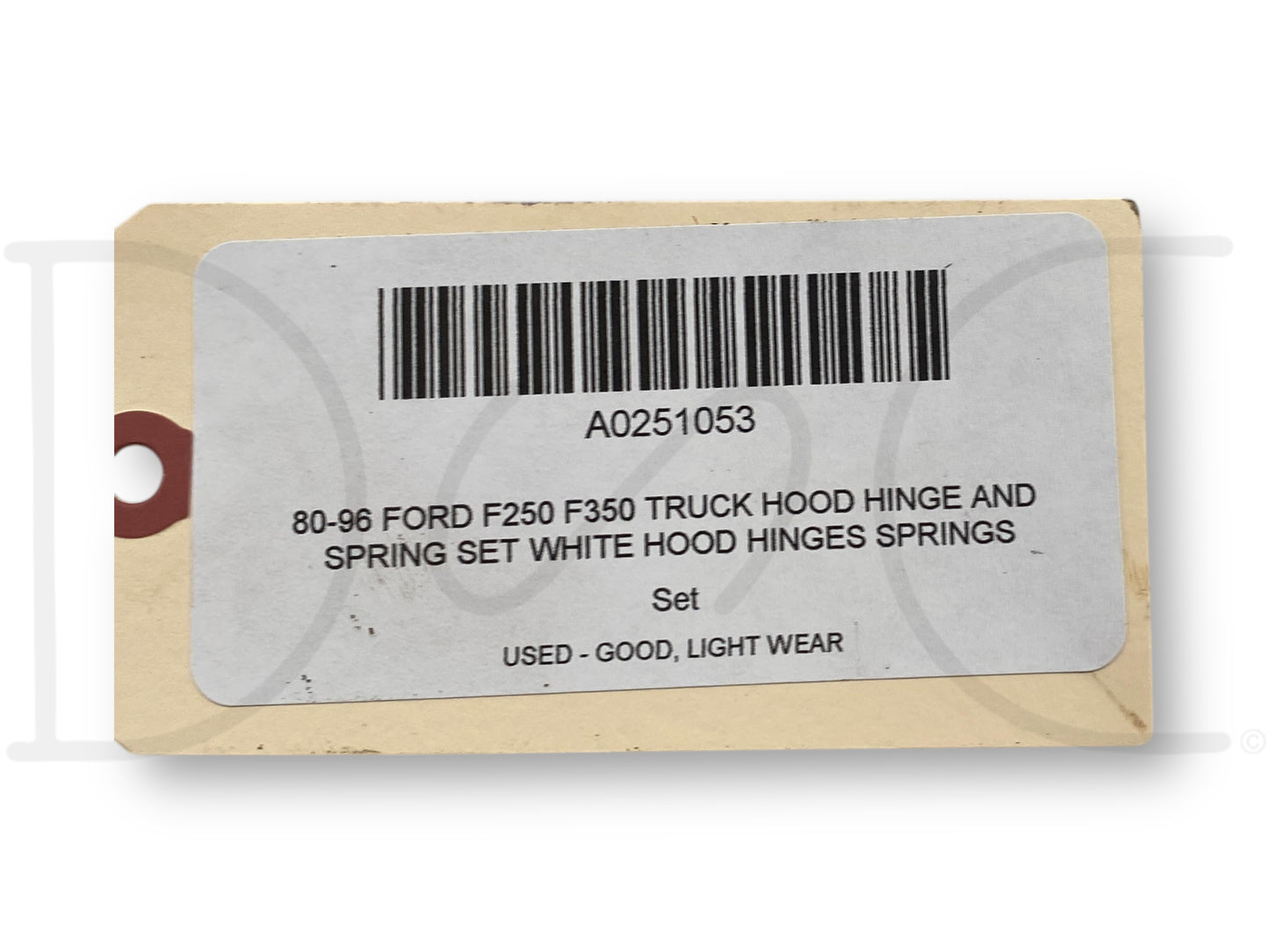 80-96 Ford F250 F350 Truck Hood Hinge And Spring Set White Hood Hinges Springs