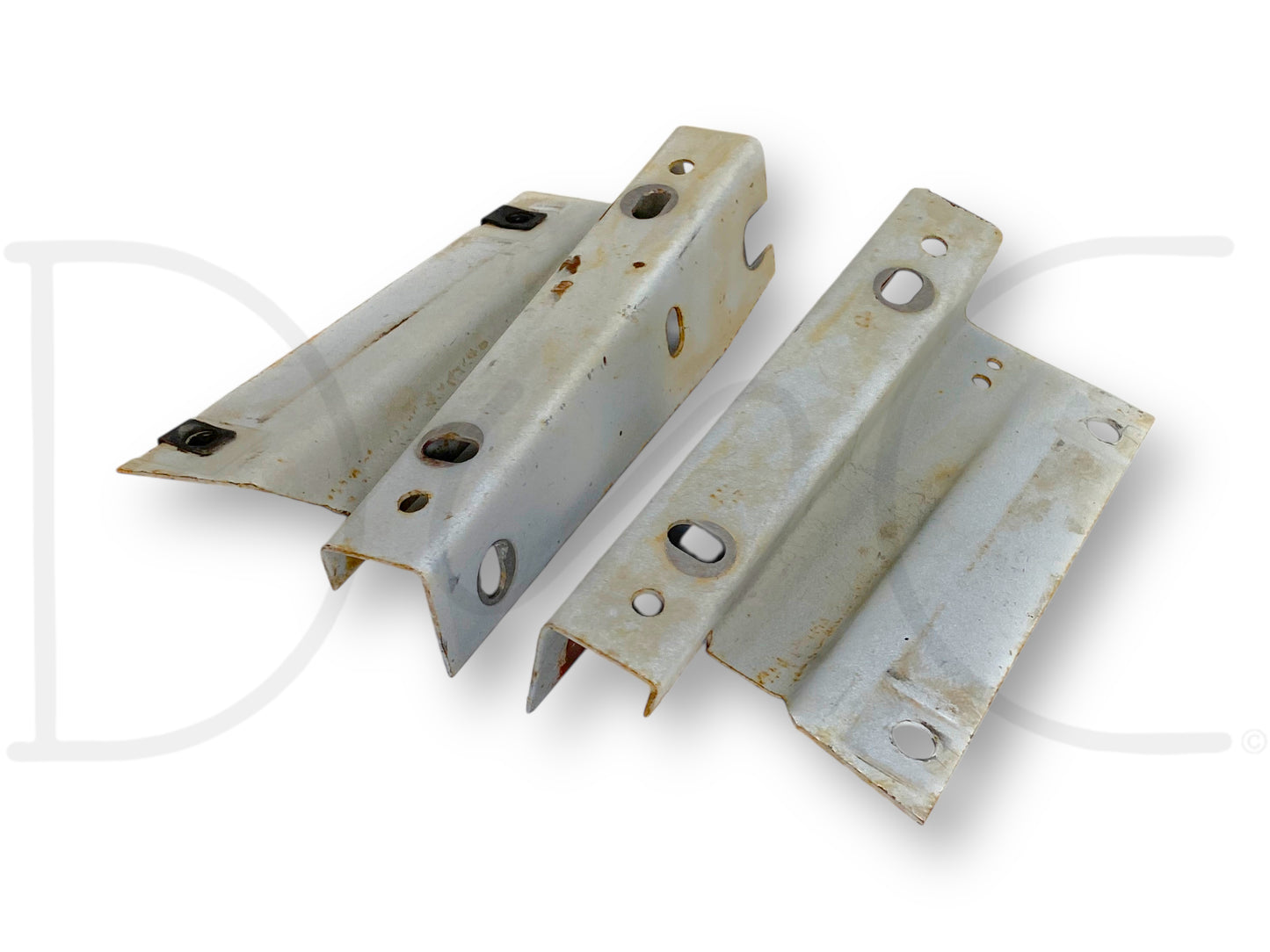 95-97 Ford F250 F350 Diesel Radiator To Core Support Bracket Pair OE Brackets