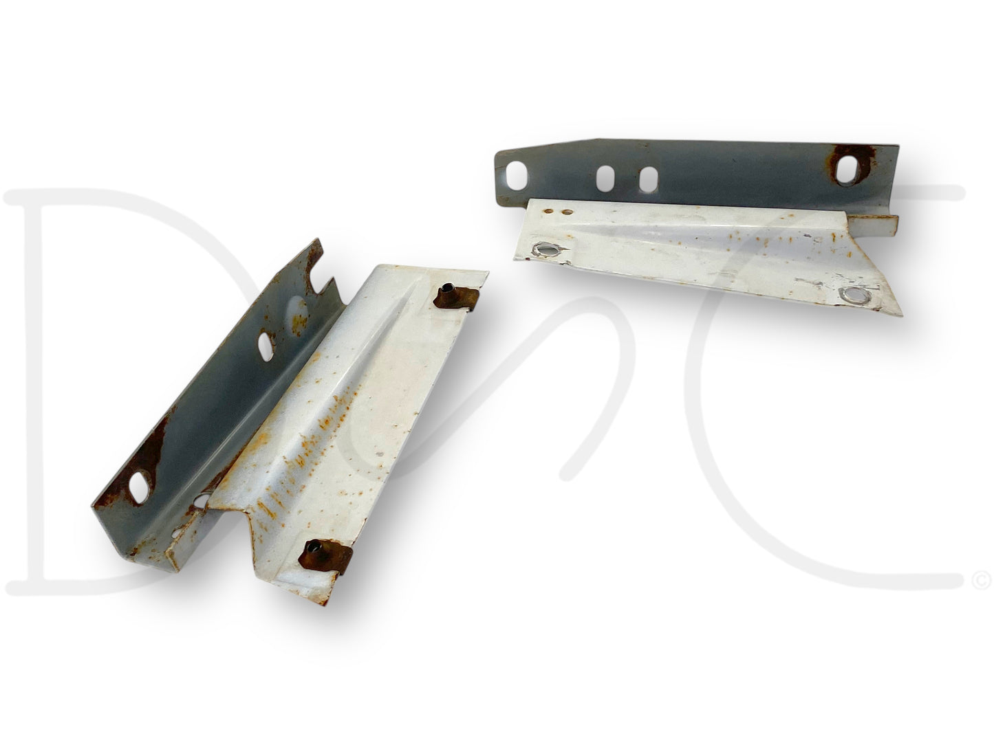 95-97 Ford F250 F350 Diesel Radiator To Core Support Bracket Pair OE Brackets