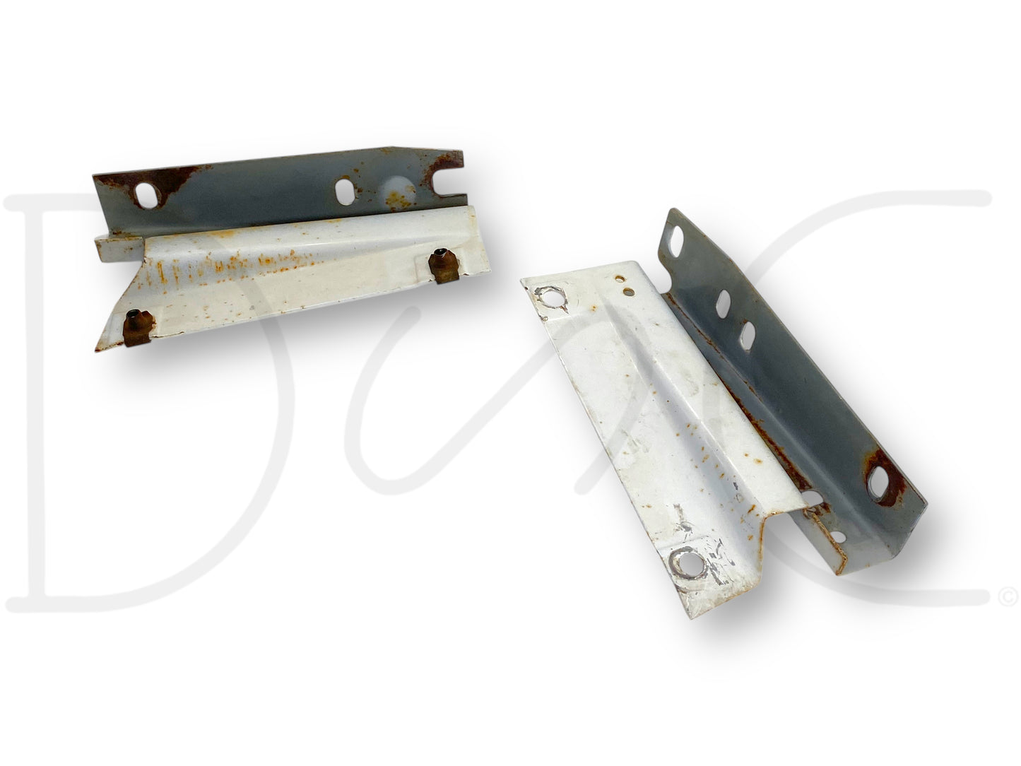 95-97 Ford F250 F350 Diesel Radiator To Core Support Bracket Pair OE Brackets