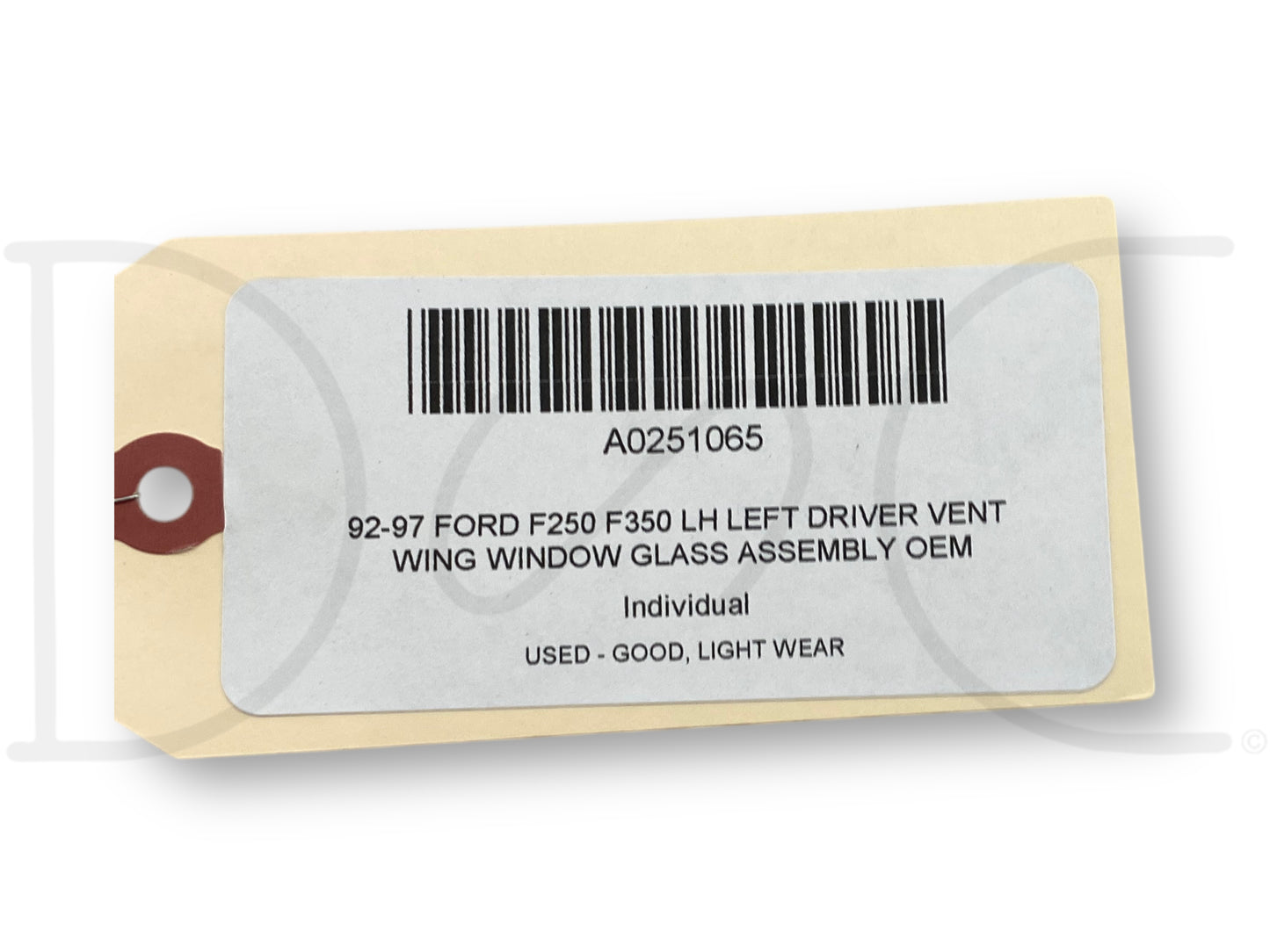 92-97 Ford F250 F350 LH Left Driver Vent Wing Window Glass Assembly OEM