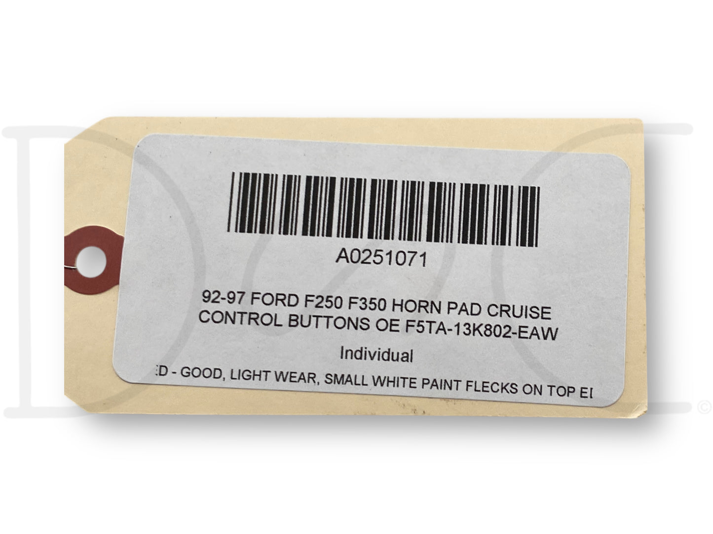 92-97 Ford F250 F350 Horn Pad Cruise Control Buttons OE F5Ta-13K802-Eaw