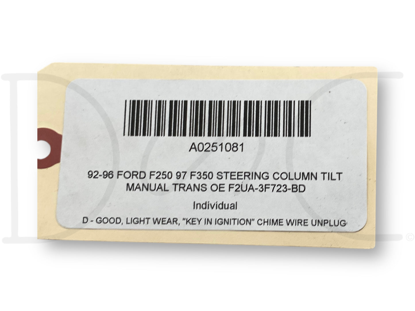 92-96 Ford F250 97 F350 Steering Column Tilt Manual Trans OE F2Ua-3F723-Bd