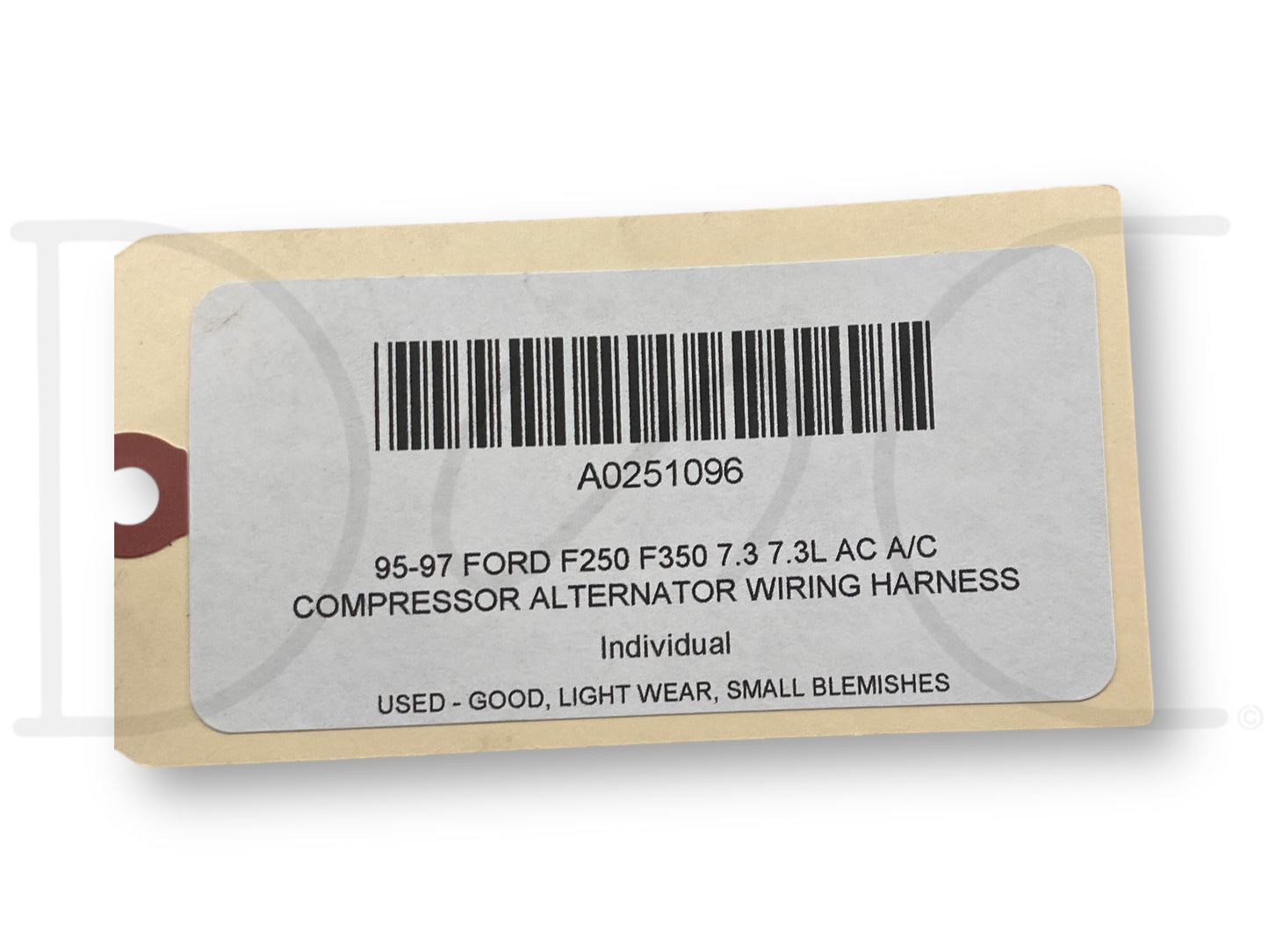95-97 Ford F250 F350 7.3 7.3L Ac A/C Compressor Alternator Wiring Harness OEM