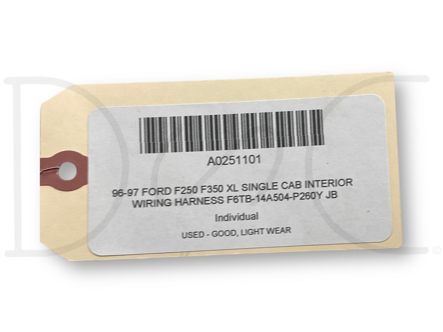 96-97 Ford F250 F350 XL Single Cab Interior Wiring Harness F6Tb-14A504-P260Y Jb