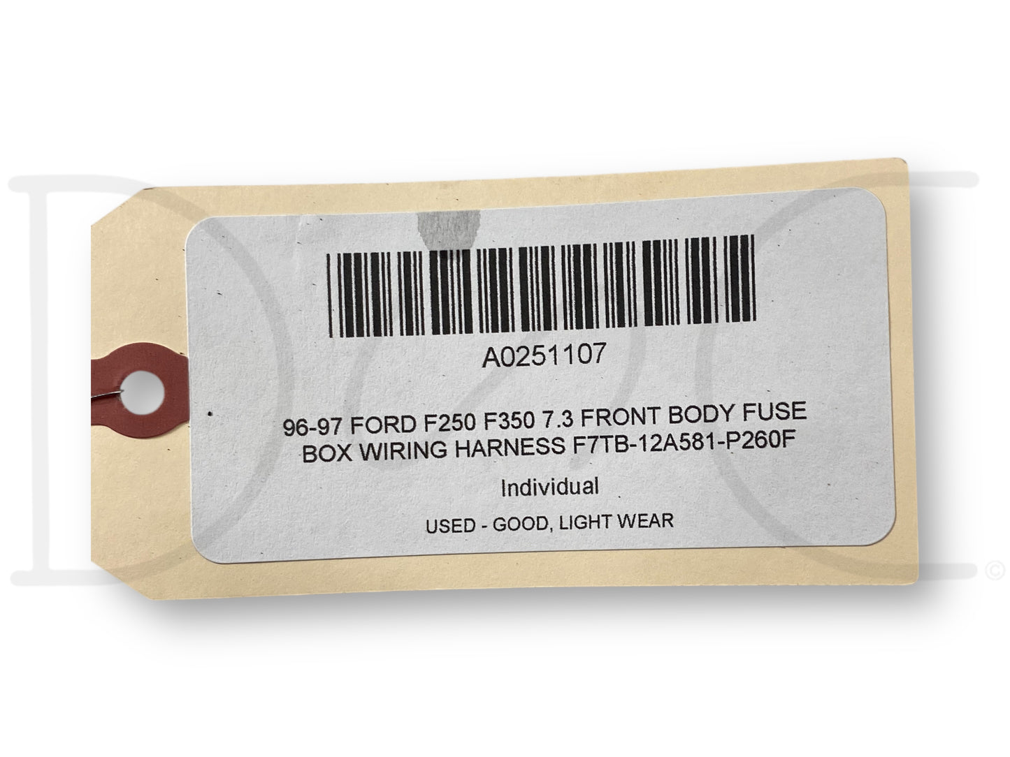 96-97 Ford F250 F350 7.3 Front Body Fuse Box Wiring Harness F7Tb-12A581-P260F