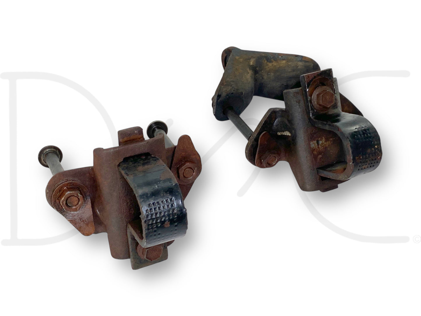92-97 Ford F450 F-Superduty Front Axle Sway Bar Bushing Brackets Bracket Set OE