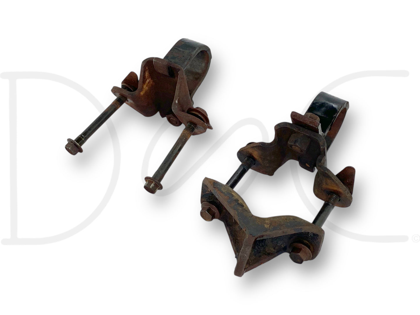 92-97 Ford F450 F-Superduty Front Axle Sway Bar Bushing Brackets Bracket Set OE