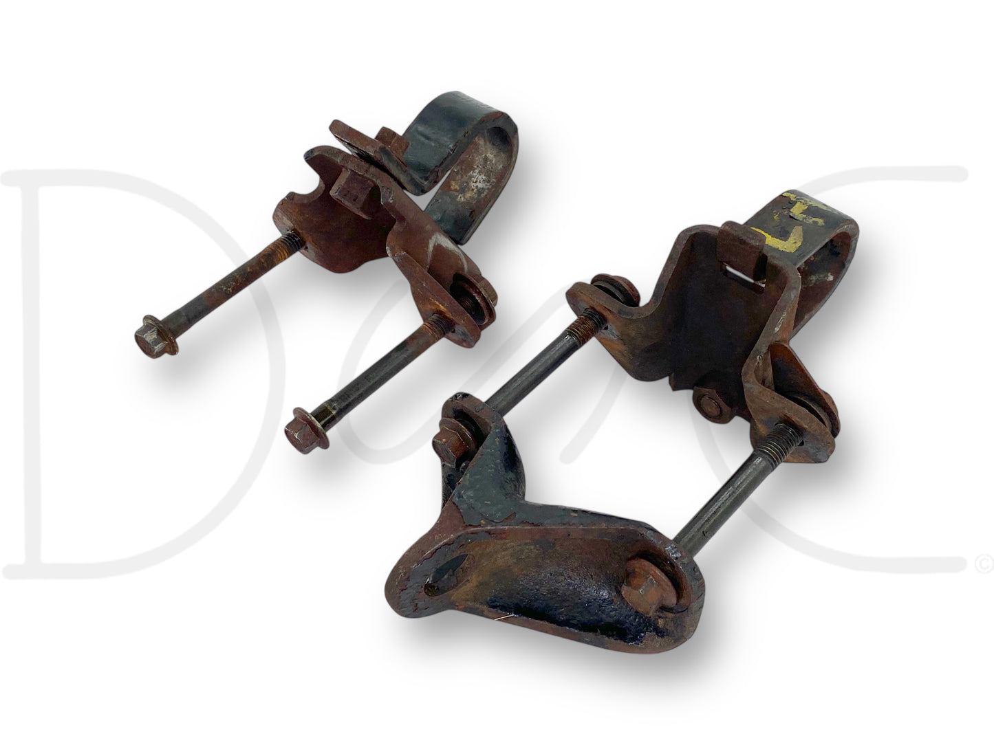 92-97 Ford F450 F-Superduty Front Axle Sway Bar Bushing Brackets Bracket Set OE