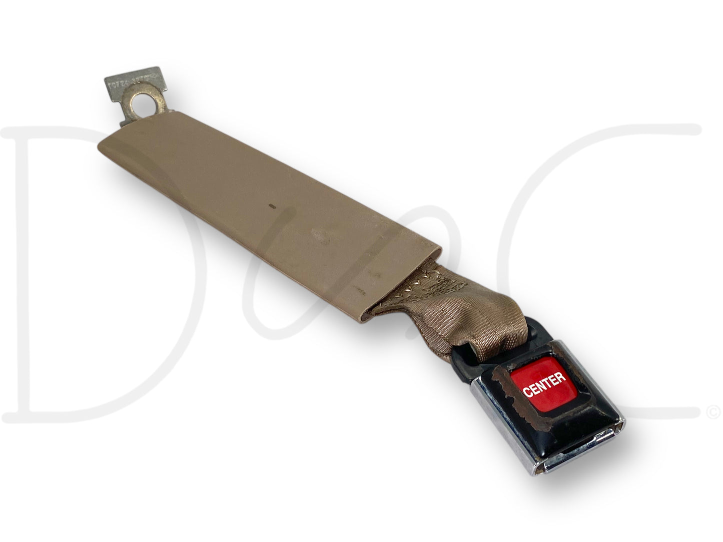 99-00 Ford F250 F350 Front Center Seat Belt Seatbelt Latch Buckle Tan OEM