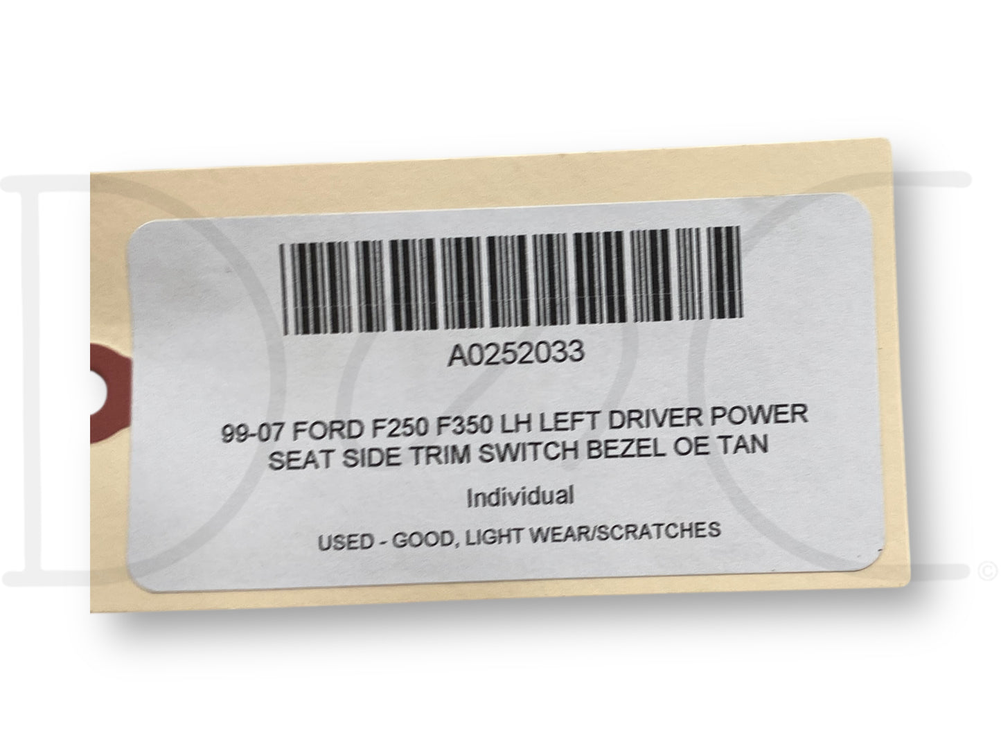99-07 Ford F250 F350 LH Left Driver Power Seat Side Trim Switch Bezel OE Tan