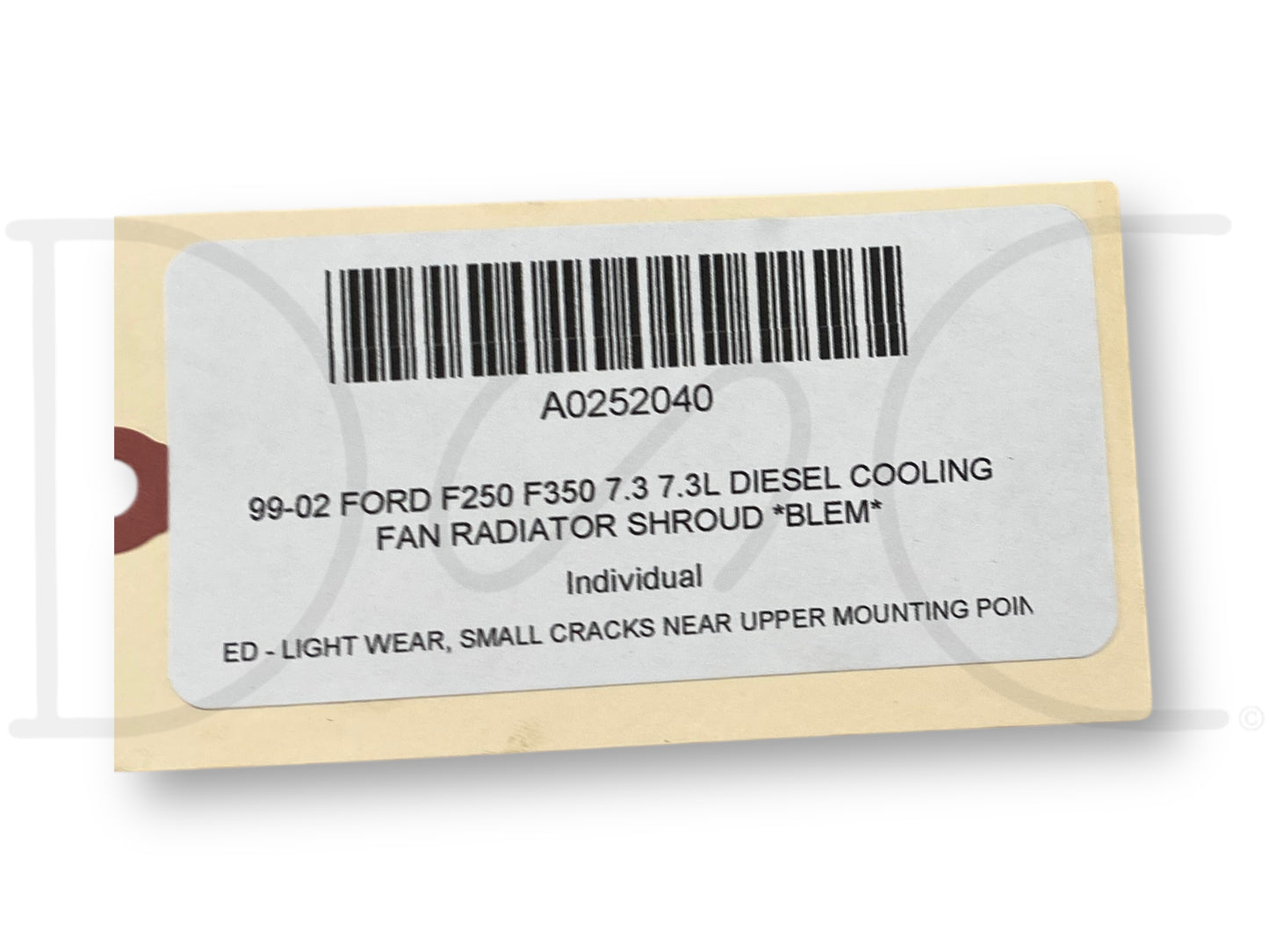 99-02 Ford F250 F350 7.3 7.3L Diesel Cooling Fan Radiator Shroud *Blem*