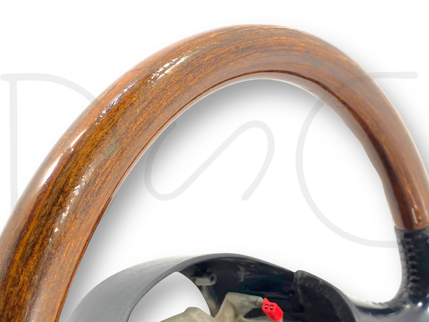 99-02 Ford F250 F350 Steering Wheel W/ Cruise Buttons Black Leather / Wood Grain